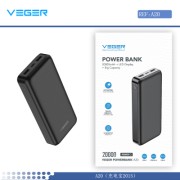 Power Bank Veger A20 20000 mAh PD20W με Led Light Indicator - Black