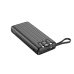 PowerBank Veger C20 20000mAh με 4 Ενσωματωμένα Καλώδια - Black 