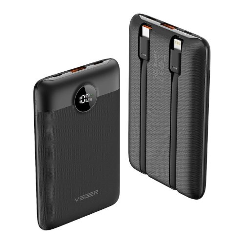 Veger Mini Fast Charge Power Bank  C11 (W1170) 10000 Mah - Black