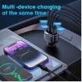 Φορτιστής Αυτοκινήτου Veger 66W με Fast Charging με 2 Θύρες USB και 2 Θύρες Type C  - Black