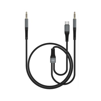 Καλώδιο Ήχου XO 3.5mm Male σε 3.5mm male/Type c  1m - Black