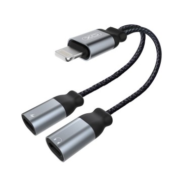 Αντάπτορας XO NBR160A Lightning Σε Ligthning + Mic - Grey