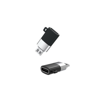 Αντάπτορας micro USB (Male) σε XO USB-C (Female) - Black