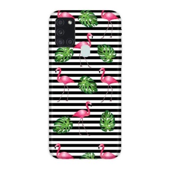 Θήκη Σιλικόνης CaseGadget Overprint Flamingos για Samsung Galaxy A21s