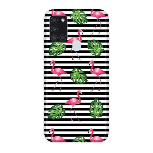 Θήκη Σιλικόνης CaseGadget Overprint Flamingos για Samsung Galaxy A21s