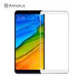 Tempered Glass Amorus Full Cover Full Glue Silk Print 9H για Xiaomi Redmi Note 5/5 PRO - White