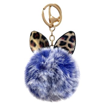 Fluffy Bag Keychain Μπρελόκ - Blue