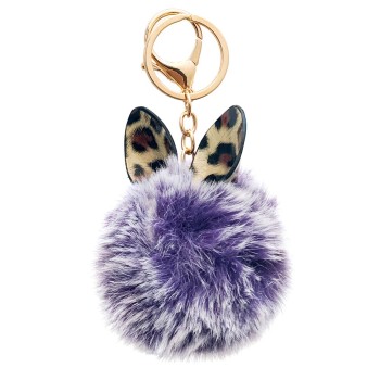 Fluffy Bag Keychain Μπρελόκ - Violet