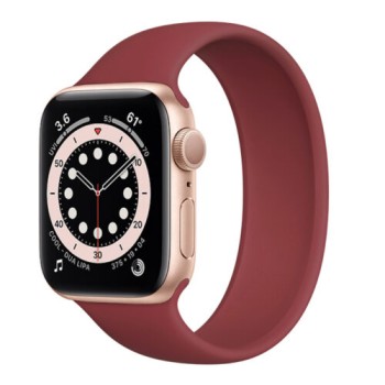 WiWU Λουράκι Silicone Solo Loop Series Apple Watch 42/44/45/49mm (Size: M) - Wine Red 