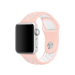 WiWU Λουράκι Σιλικόνης Dual Color Sport Apple Watch 38/40/41mm - Pink/White