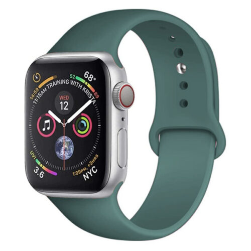 WiWU Λουράκι Elastic Rubber Silicone Apple Watch 42/44/45/46/49mm - Pine Green