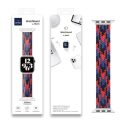 WiWU Λουράκι Braided Stretchy για Apple Watch 42/44/45/46/49mm (Size: M) - Black Red Blue