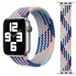 WiWU Λουράκι Braided Stretchy για Apple Watch 38/40/41mm (Size: M) - Blue Pink