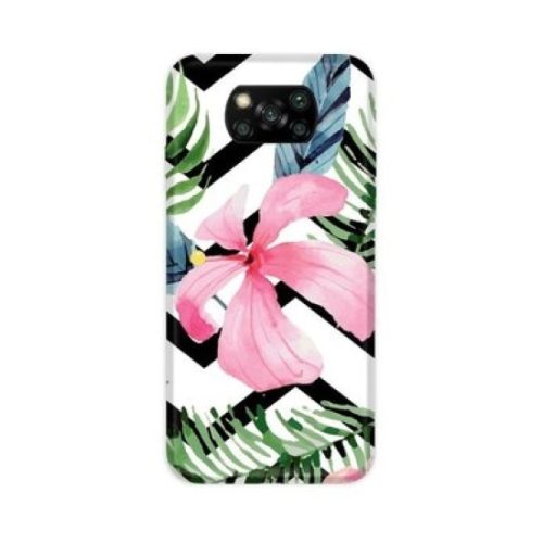 Θήκη Σιλικόνης CaseGadget Overprint Flowers για PocoPhone X3 -  Pink