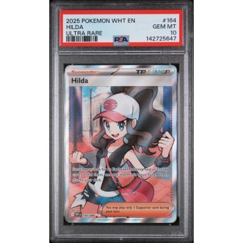 Hilda - White Flare - English 2025 - #164/086 - PSA GEM MINT 10 - Pokemon Graded Card