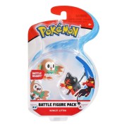 Pokémon Battle Figure Set – Rowlet & Litten 2-Pack