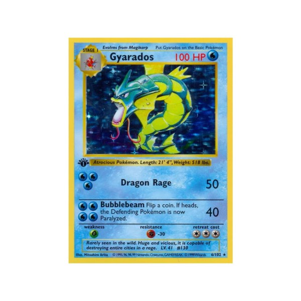 Gyarados (Base Set 6/102) (Holo Rare ) English - Poor