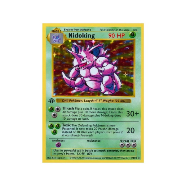 Nidoking (Base Set 11/102) (Holo Rare ) English - Good