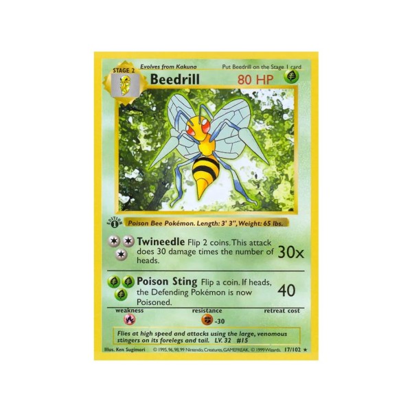 Beedrill (Base Set 17/102) (Rare) English - Played