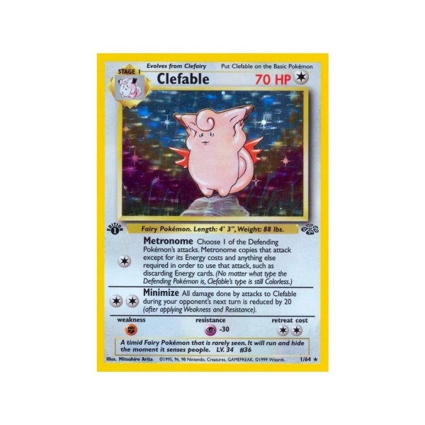 Clefable (Jungle 1/64) (Holo Rare) English - Excellent