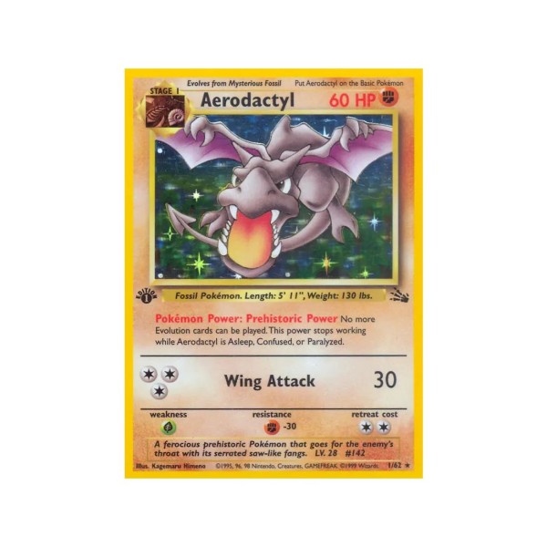Aerodactyl (Fossil 1/62) (Holo Rare) English - Light Played