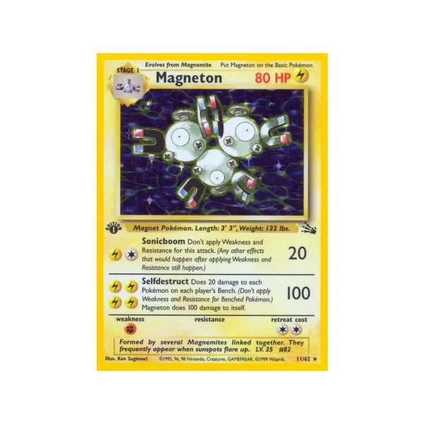 Magneton (Fossil 11/62) (Holo Rare) English - Light Played