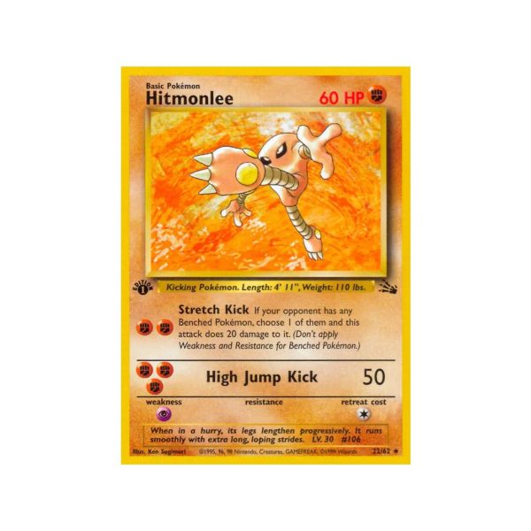 Hitmonlee (Fossil 22/62) (Rare) English - Light Played