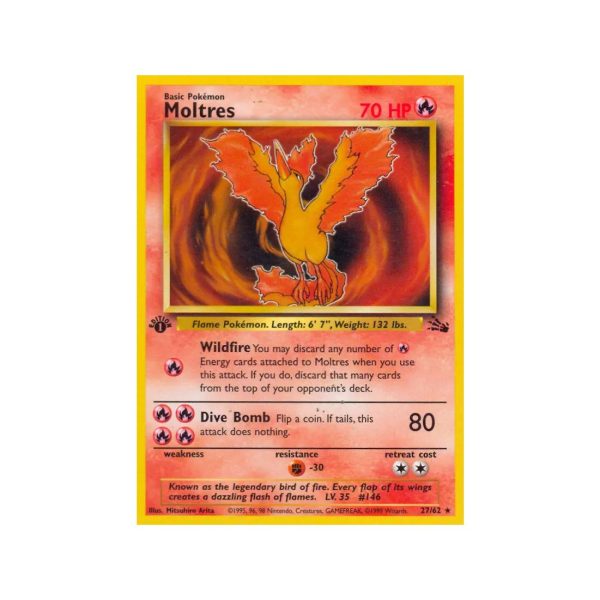 Moltres (Fossil 27/62) (Rare) English - Light Played