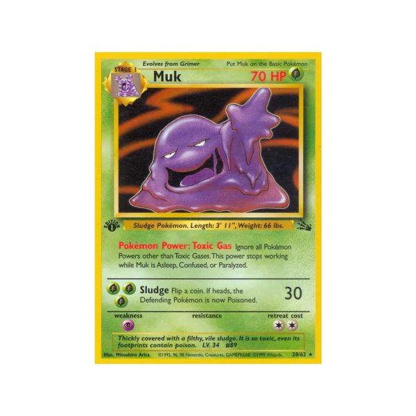 Muk (Fossil 28/62) (Rare) English - Light Played