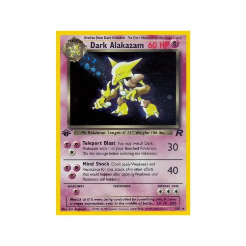 Dark Alakazam (Team Rocket 1/82) (Holo Rare) English - Played