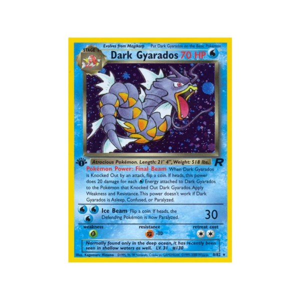 Dark Gyarados (Team Rocket 8/82) (Holo Rare ) English - Good