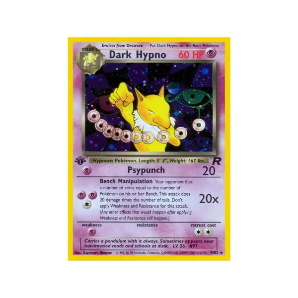 Dark Hypno (Team Rocket 9/82) (Holo Rare ) English - Excellent