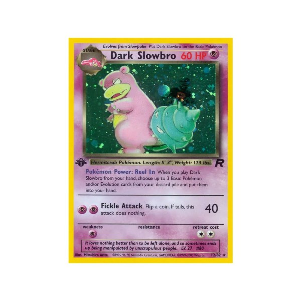 Dark Slowbro (Team Rocket 12/82) (Holo Rare) English - Light Played