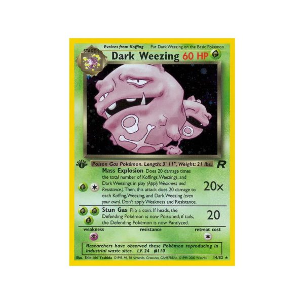Dark Weezing (Team Rocket 14/82) (Holo Rare) English - Light Played