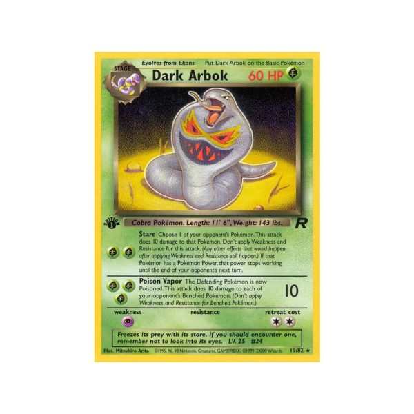 Dark Arbok (Team Rocket 19/82) (Rare) English - Excellent