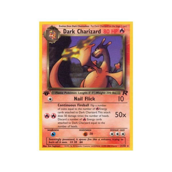 Dark Charizard (Team Rocket 21/82) (Rare) English - Poor