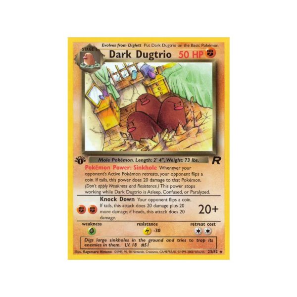 Dark Dugtrio (Team Rocket 23/82) (Rare) English - Light Played