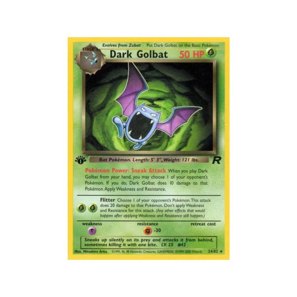 Dark Golbat (Team Rocket 24/82) (Rare) English - Light Played
