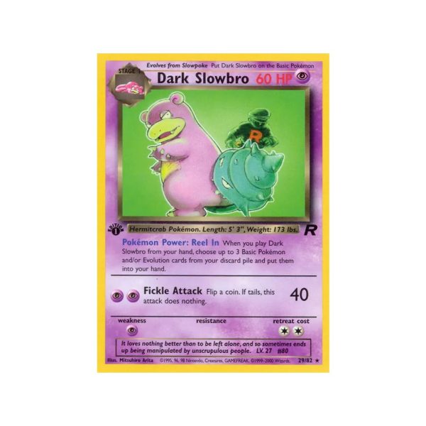 Dark Slowbro (Team Rocket 29/82) (Rare) English - Poor