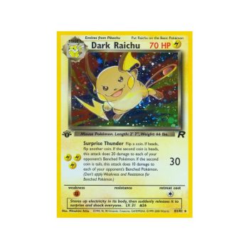 Dark Raichu (Team Rocket 83/82) (Secret Rare) English - Excellent