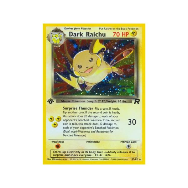 Dark Raichu (Team Rocket 83/82) (Secret Rare) English - Excellent