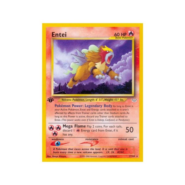 Entei (Neo Revelation 17/64) (Rare) English - Light Played