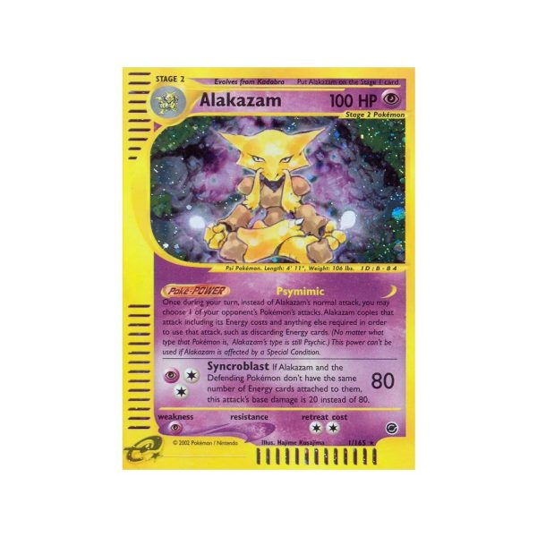 Alakazam (Expedition Base Set 1/165) (Reverse Holo) English - Light Played