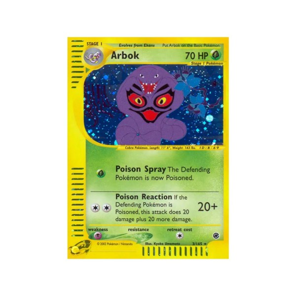 Arbok (Expedition Base Set 3/165) (Holo Rare ) English - Good