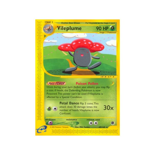 Vileplume (Expedition Base Set 69/165) (Reverse Holo) English - Poor