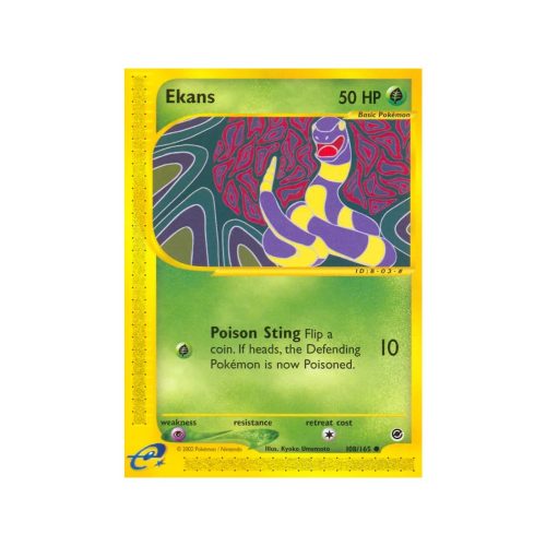 Ekans (Expedition Base Set 108/165) (Reverse Holo) English - Good