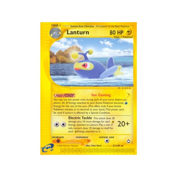 Lanturn (Aquapolis 21/147) (Rare) English - Near Mint