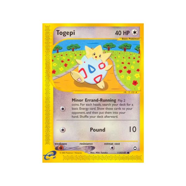 Togepi (Aquapolis 114/147) (Reverse Holo) English - Excellent