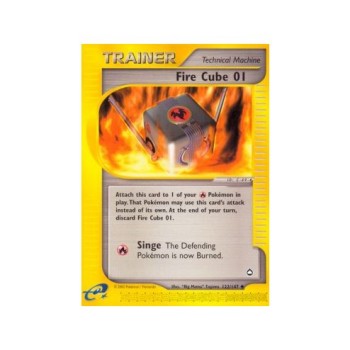 Fire Cube 01 (Aquapolis 122/147) (Uncommon) English - Excellent