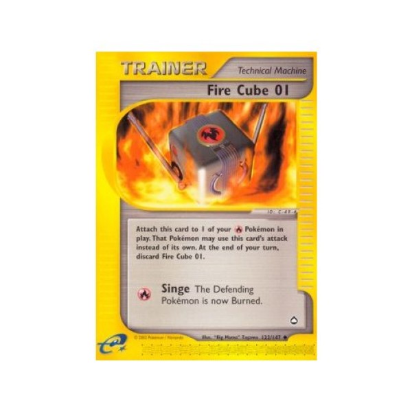 Fire Cube 01 (Aquapolis 122/147) (Uncommon) English - Excellent